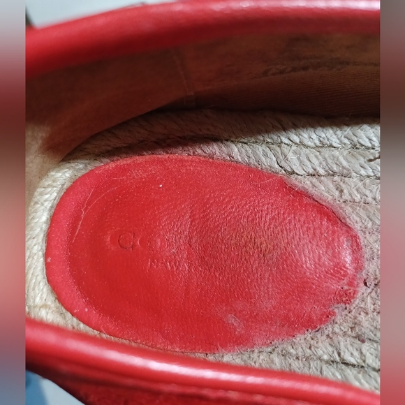 COACH Rhodelle Slip-On Flat Straw Jute Espadrilles Flats EUC - Picture 7 of 11